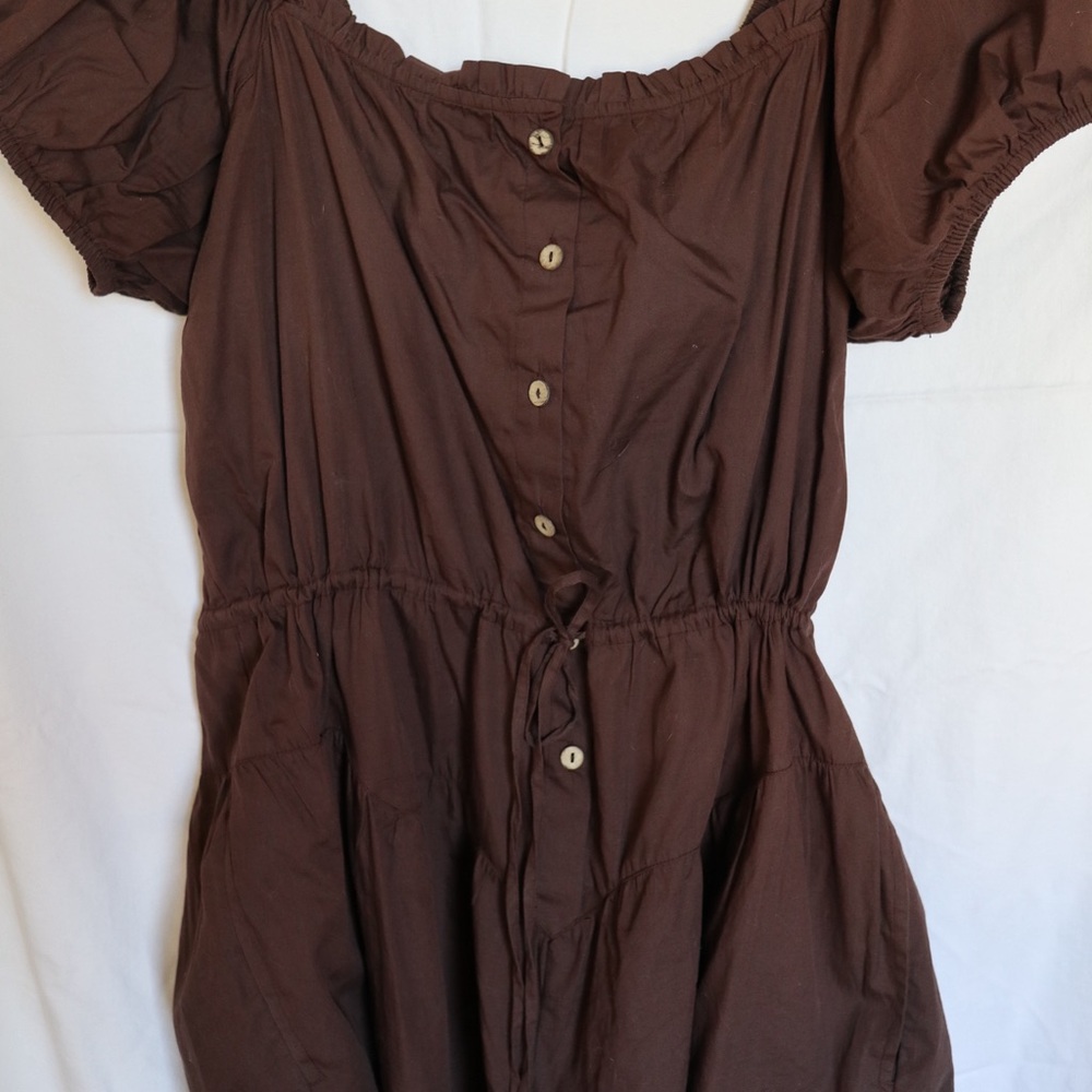 Free People * Off-Shoulder Romper brown